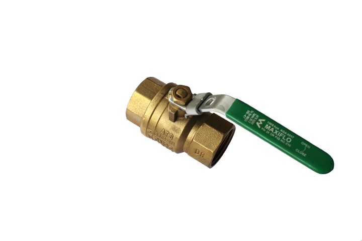 VALVE BALL C/W LOCKING LEVER BRASS BSP 1-1/4 